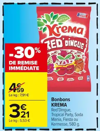 Carrefour Market Krema bonbons offre