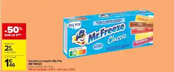 Carrefour Market Mr freeze sucettes à congeler big pop offre