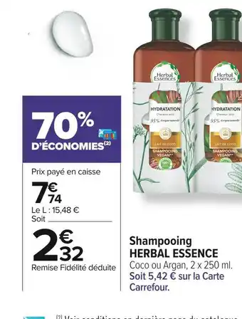 Carrefour Market Herbal essence shampooing offre