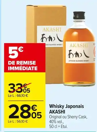 Carrefour Market Akashi whisky japonais offre
