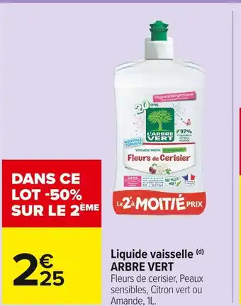 Carrefour Market Arbre vert liquide vaisselle (d) offre