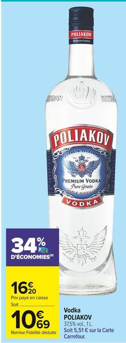 Carrefour Market Poliakov vodka offre