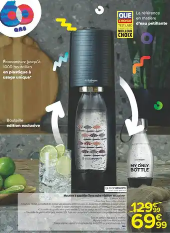 Carrefour Market Sodastream machine à gazéifier terra noire edition exclusive offre