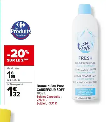Carrefour Market Carrefour soft brume d’eau pure offre