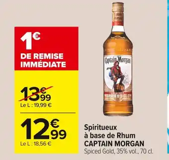 Carrefour Market Captain morgan spiritueux à base de rhum offre