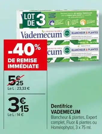 Carrefour Market Vademecum dentifrice offre
