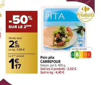 Carrefour Pain pita CARREFOUR offre