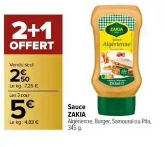 Carrefour Sauce ZAKIA offre
