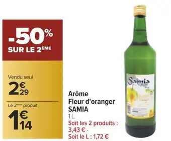 Carrefour Samia arôme fleur d'oranger offre