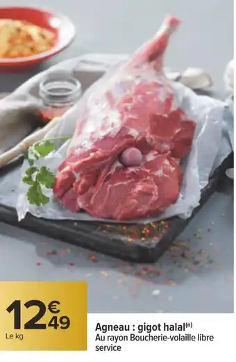 Carrefour Agneau : gigot halal offre