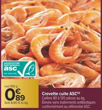 Carrefour Crevette cuite asc offre