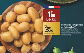 Carrefour Pommes de terre primeur de noirmoutier. offre