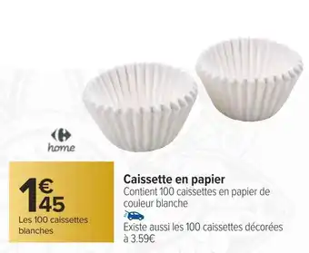 Carrefour Caissette en papier offre