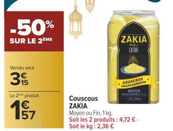 Carrefour Zakia couscous offre