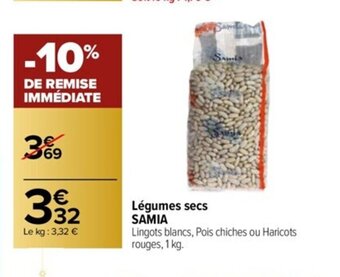 Carrefour Légumes secs SAMIA offre