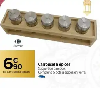 Carrefour Carrousel à épices Support en bambou. offre