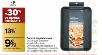 Carrefour Gamme de plats à four En acier avec revêtement anti-adhésif renforcé. offre
