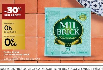 Carrefour Feuilles de brick L'AUTHENTIQUE MIL BRICK offre