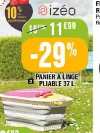 La Foir'Fouille PANIER À LINGE 2 PLIABLE 37 L offre
