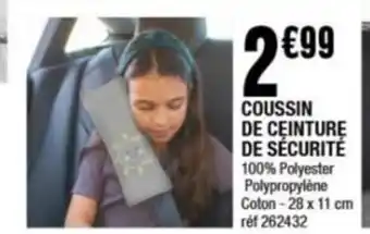 COUSSIN DE CEINTURE DE SÉCURITÉ 100% Polyester