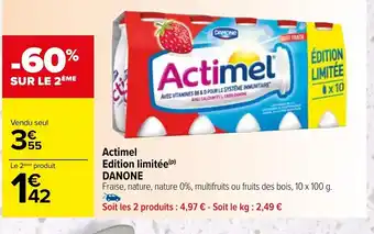 Carrefour Actimel Edition limitée (P) DANONE offre