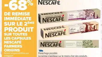 Carrefour SUR TOUTES LES CAPSULES NESCAFÉ offre