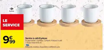 Carrefour Service à café 8 pièces offre