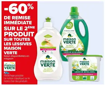 SUR TOUTES LES LESSIVES MAISON VERTE