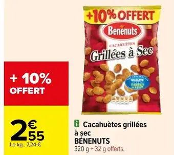 Carrefour Cacahuètes grillées à sec BÉNENUTS offre