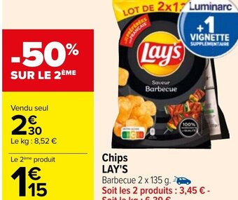 Carrefour Chips LAY'S offre