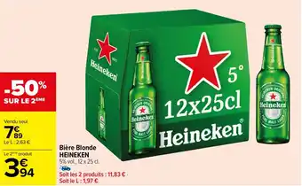 Carrefour Bière Blonde HEINEKEN offre