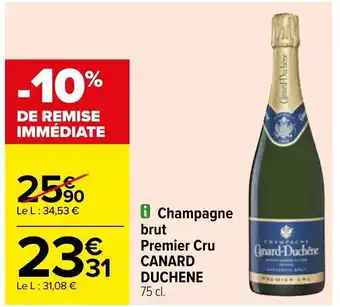 Carrefour i Champagne brut Premier Cru CANARD DUCHENE 75 cl. offre