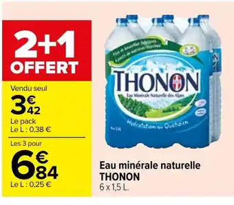 Carrefour Eau minérale naturelle THONON offre