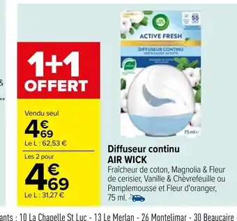 Carrefour Diffuseur continu AIR WICK offre