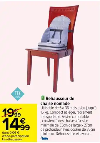 Carrefour i Réhausseur de chaise nomade offre