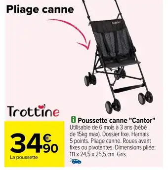 Carrefour i Poussette canne "Cantor" offre
