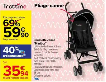Carrefour Poussette canne "Maribor" offre