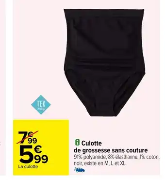 Carrefour i Culotte de grossesse sans couture offre