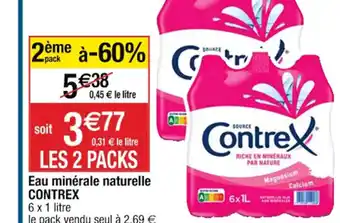 Cora x Carrefour Eau minérale naturelle CONTREX offre