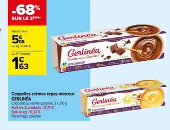 Coupelles crĂšmes repas minceur GERLINĂA