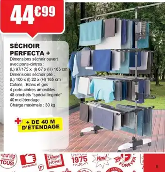La Foir'Fouille SÉCHOIR PERFECTA + Dimensions séchoir ouvert offre