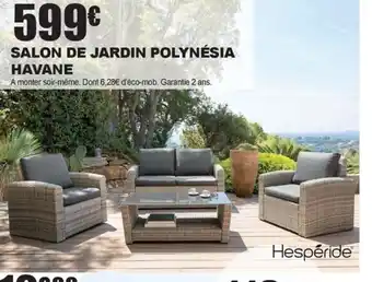 La Foir'Fouille SALON DE JARDIN POLYNÉSIA HAVANE offre
