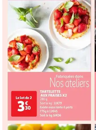 Auchan TARTELETTE AUX FRAISES X2 280 g offre
