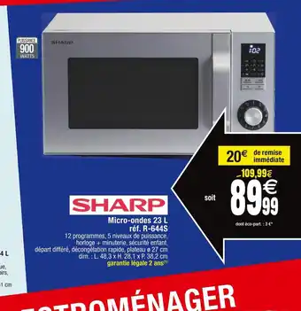 Cora x Carrefour Micro-ondes 23 L offre