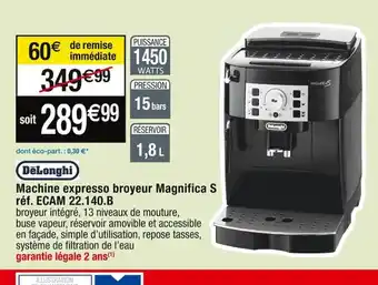 Cora x Carrefour Machine expresso broyeur Magnifica S réf. ECAM 22.140.B offre