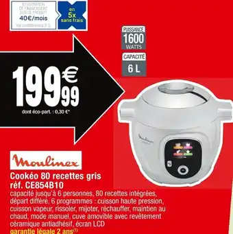 Cora x Carrefour Cookéo 80 recettes gris offre