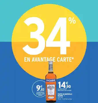 Intermarché Ricard pastis de marseille offre