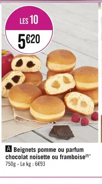 Casino Supermarchés Beignets pomme ou parfum chocolat noisette ou framboise offre