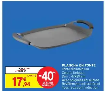 Intermarché Plancha en fonte offre