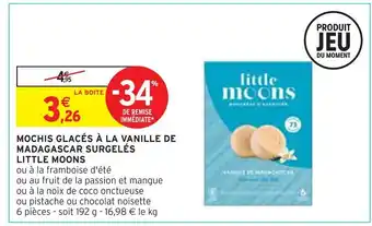 Little moons mochis glacés à la vanille de madagascar surgelés